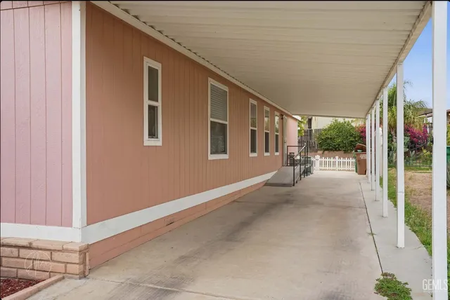 a view of porch with seating space