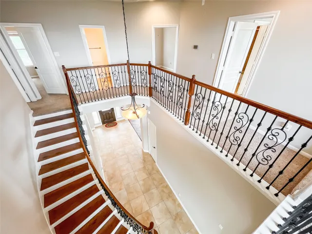 a view of a staircase