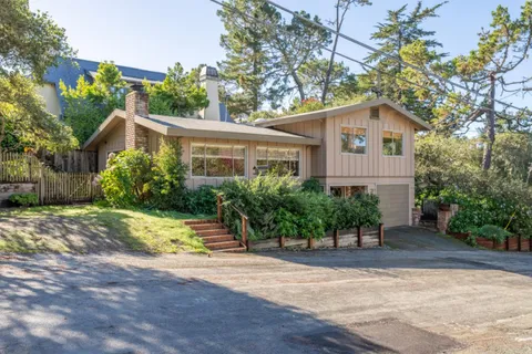 a front view of a house with a yard and a tree