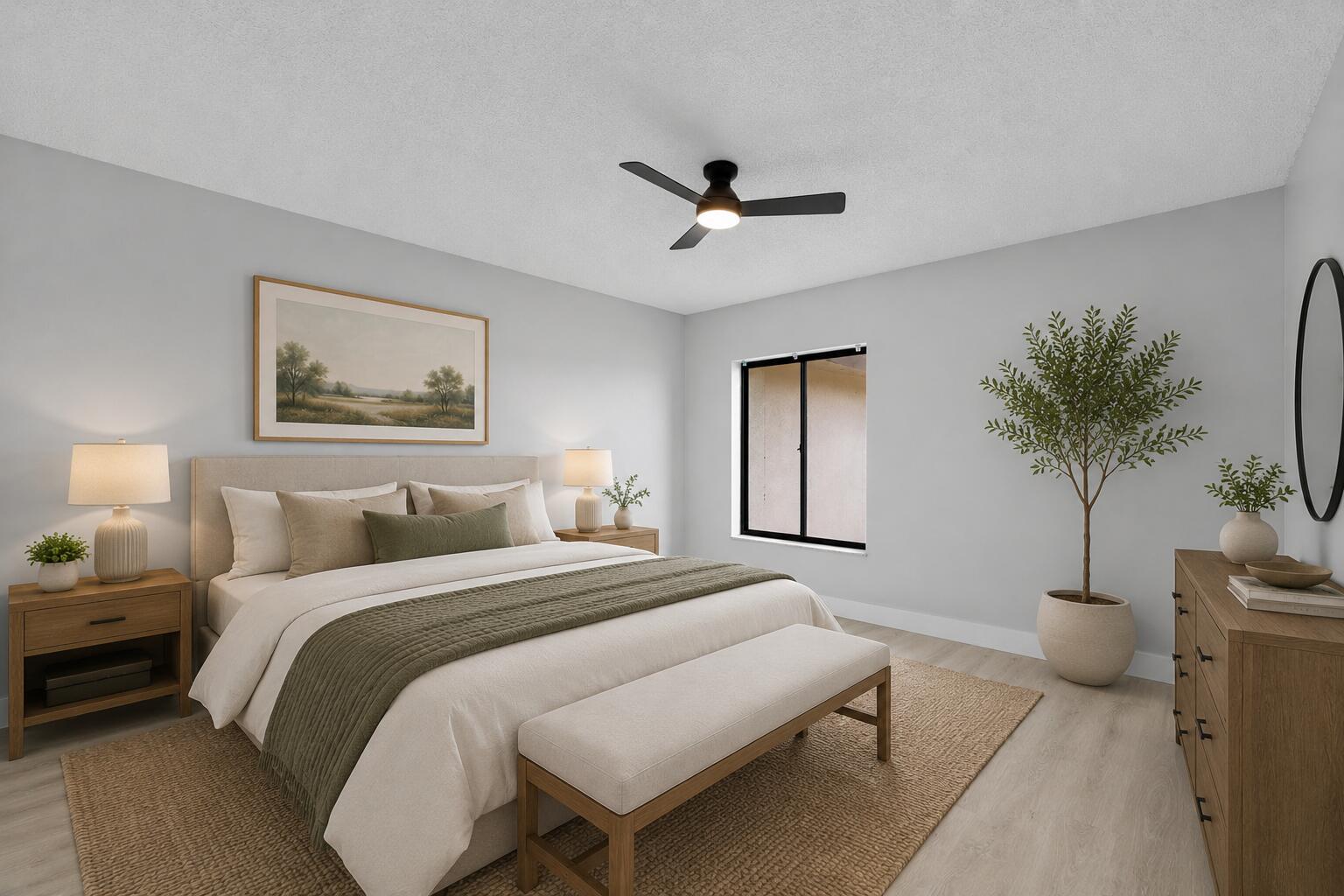 350 Club Circle, Unit 208 Boca Raton, FL 33487 - Photo 9 of 15 Master Bedroom Virtual Staging