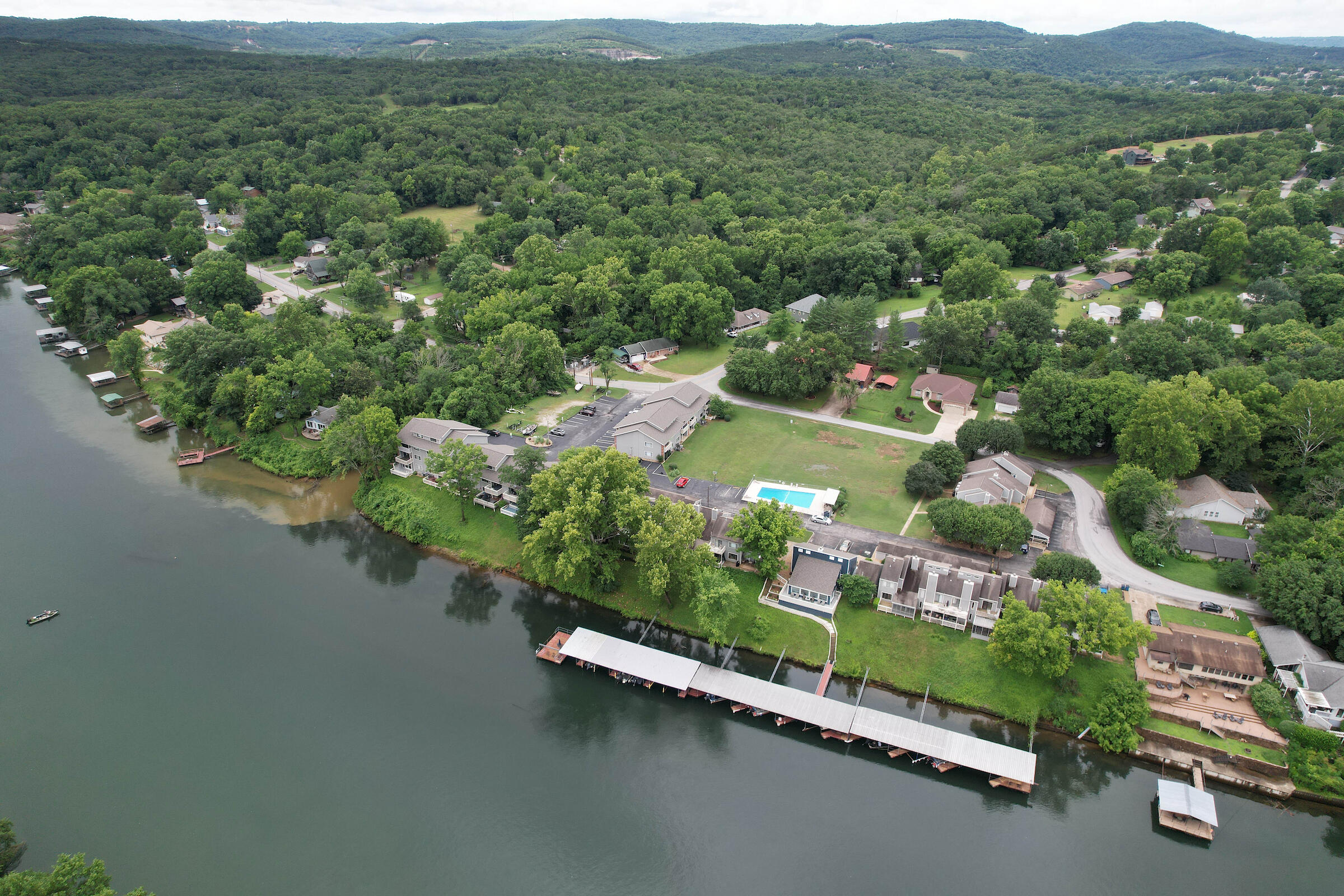146 River Point Road, Unit 7 Hollister, MO 65672 - Photo 5 of 21 aerial of dock . pool