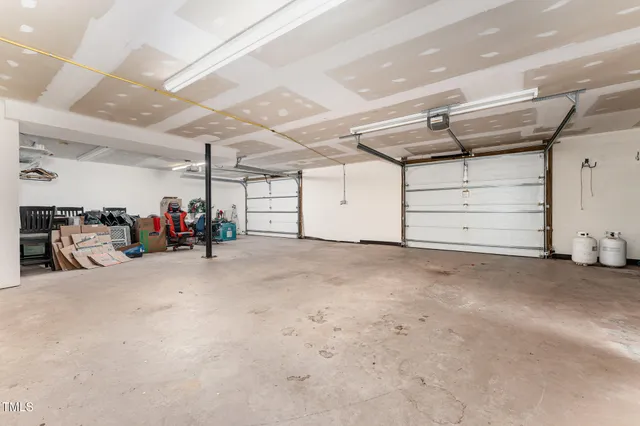 a view of a garage with a garage