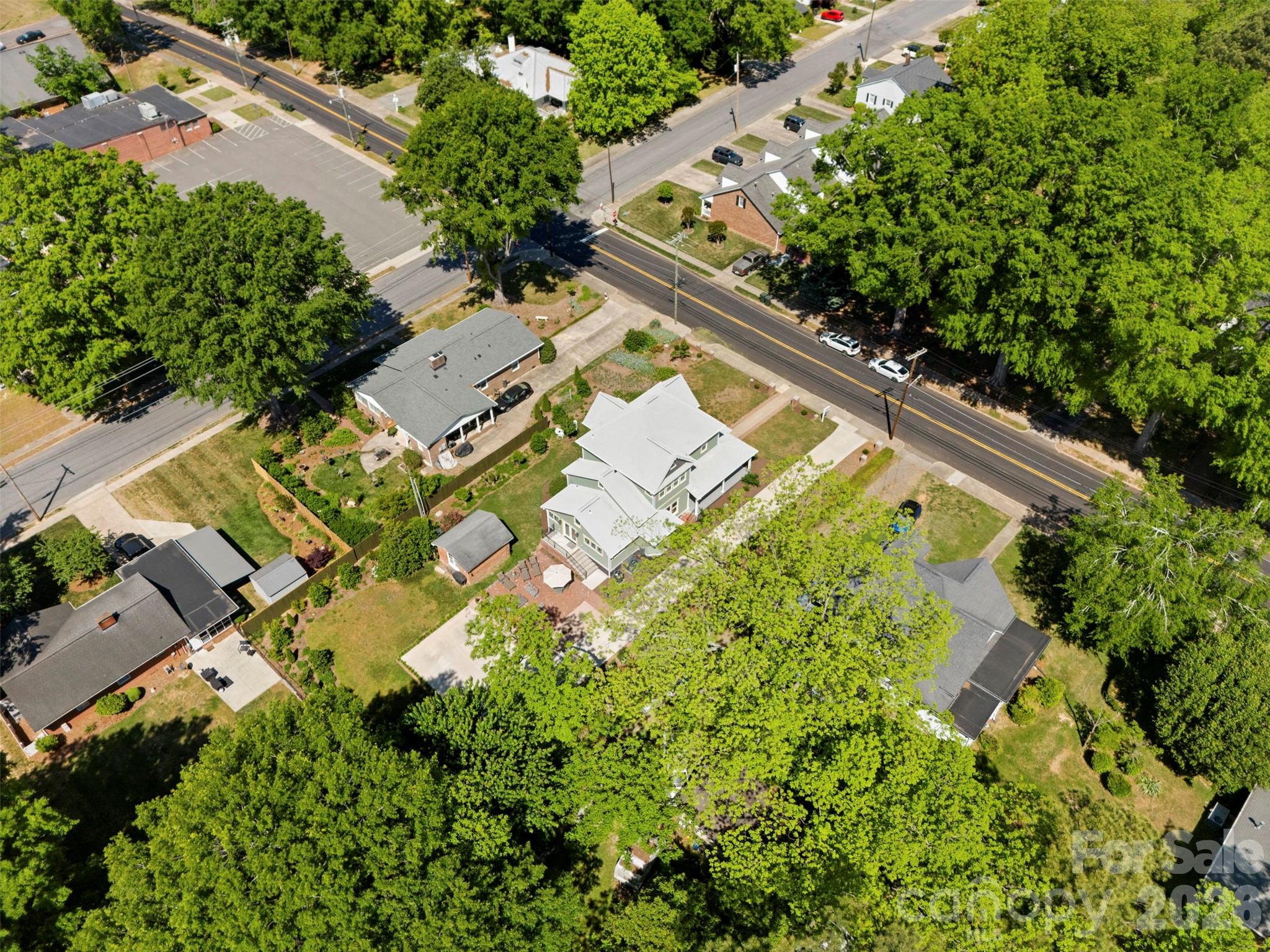 207 West Academy Street Cherryville, NC 28021 - Photo 45 of 45 an aerial view of residential house with outdoor space and trees all around