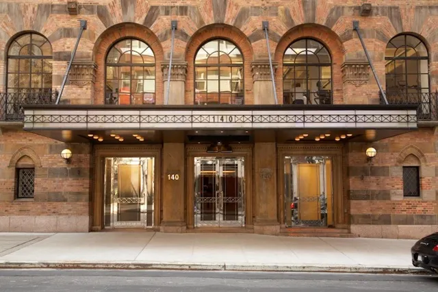 a view of a entryway door of the building