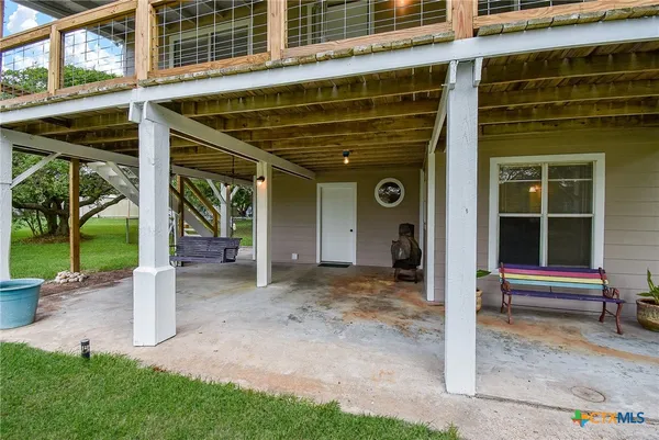 a view of a house with a patio