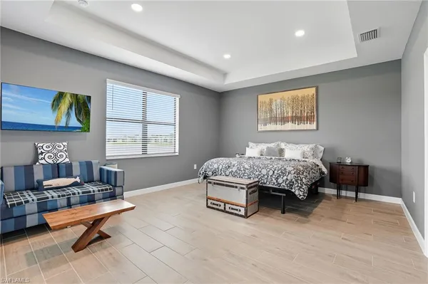 a workspace with furniture