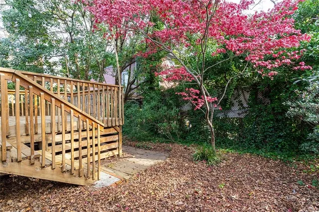 a view of a door of a building