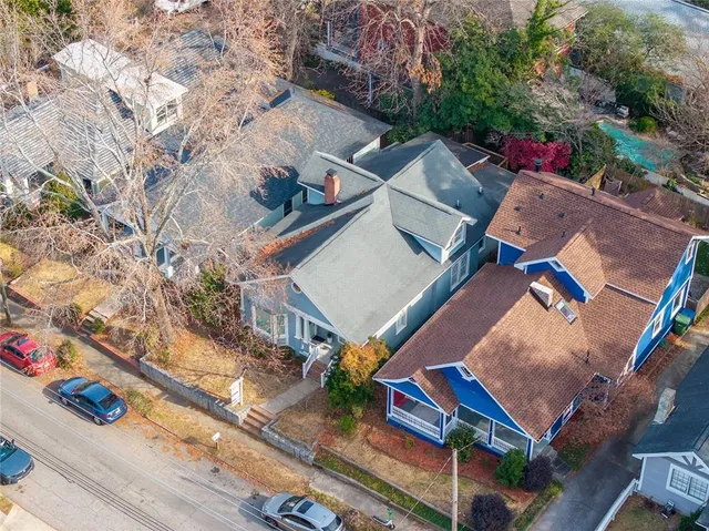 a view of a garden with a bench