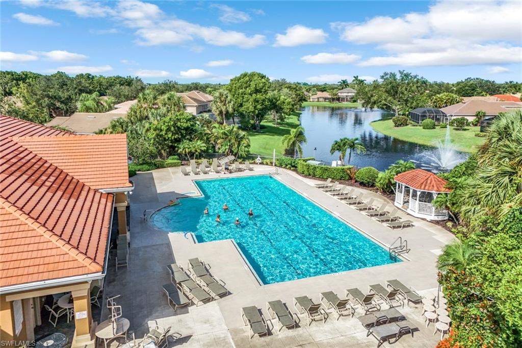 20050 Rookery Drive Estero, FL 33928 - Photo 38 of 45 an aerial view of a house with a yard basket ball court and outdoor seating