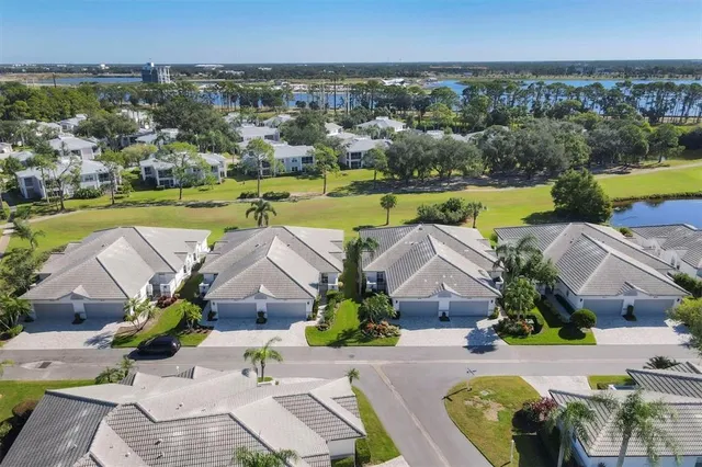an aerial view of multiple house