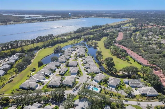 a view of a city and ocean view
