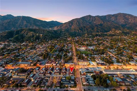 a view of city and mountain