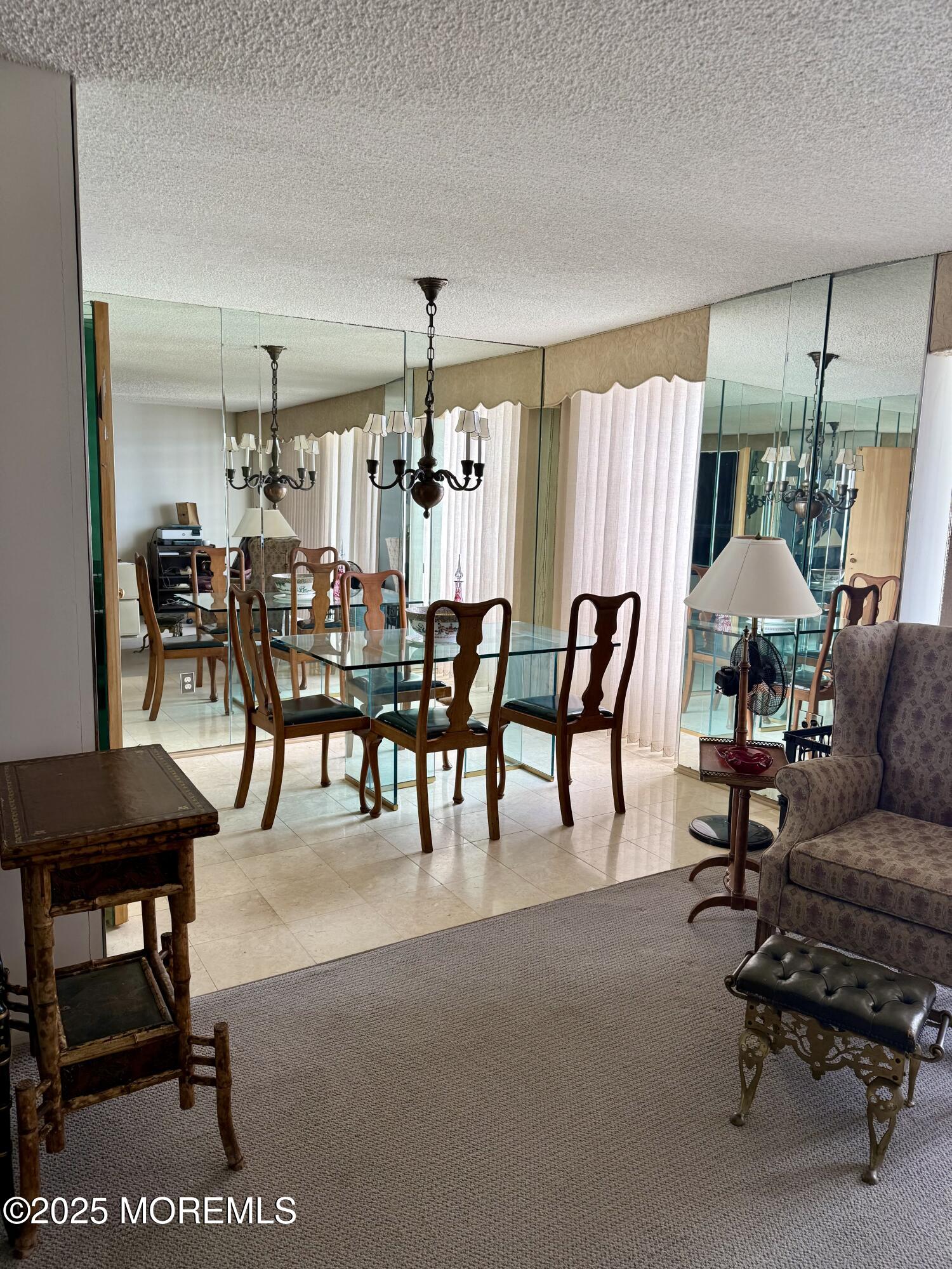 a view of a livingroom and dining room
