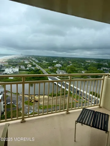 a view of balcony with city view