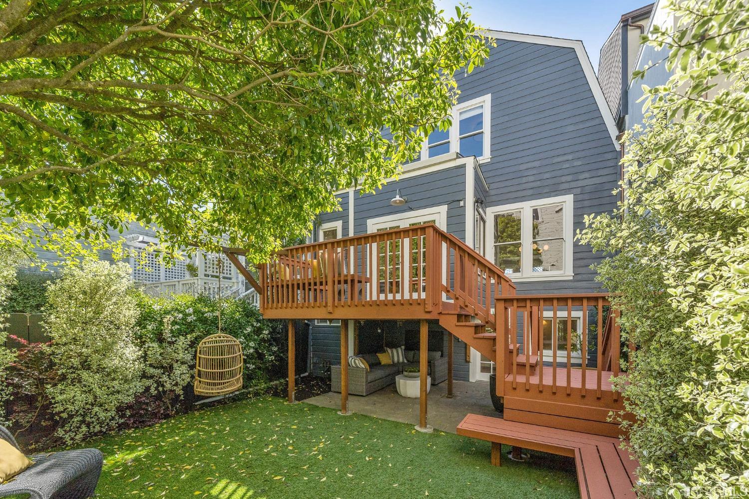 104 3rd Avenue San Francisco, CA 94118 - Photo 23 of 41 a front view of a house with a garden and deck