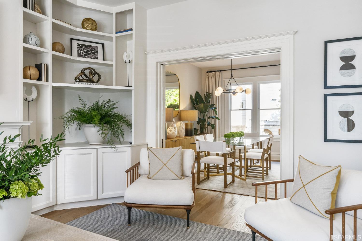 104 3rd Avenue San Francisco, CA 94118 - Photo 7 of 41 a living room with furniture and a potted plant