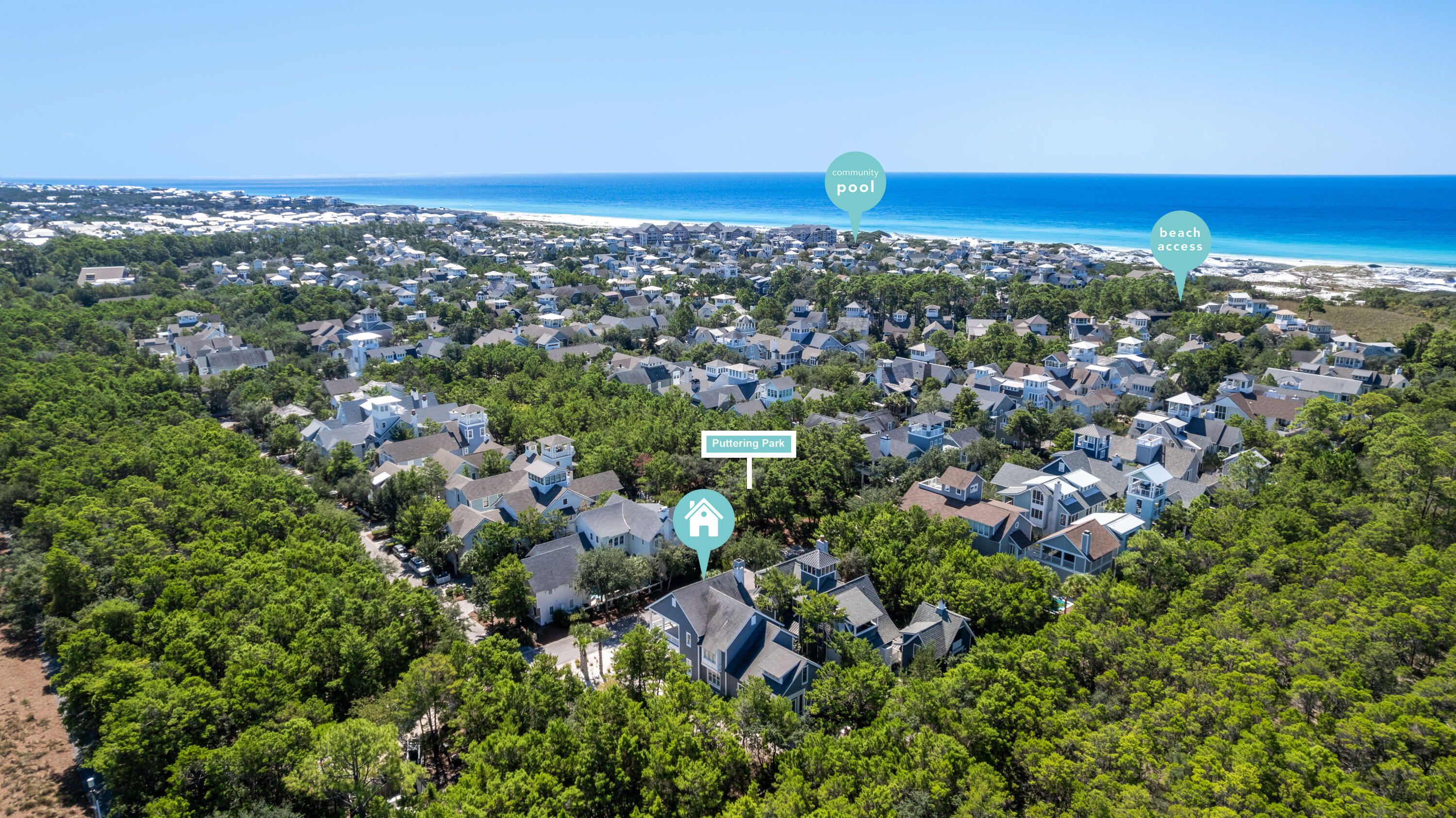 10 Coopersmith Lane Inlet Beach, FL 32461 - Photo 3 of 69 Aerial to Beach & Community Pool