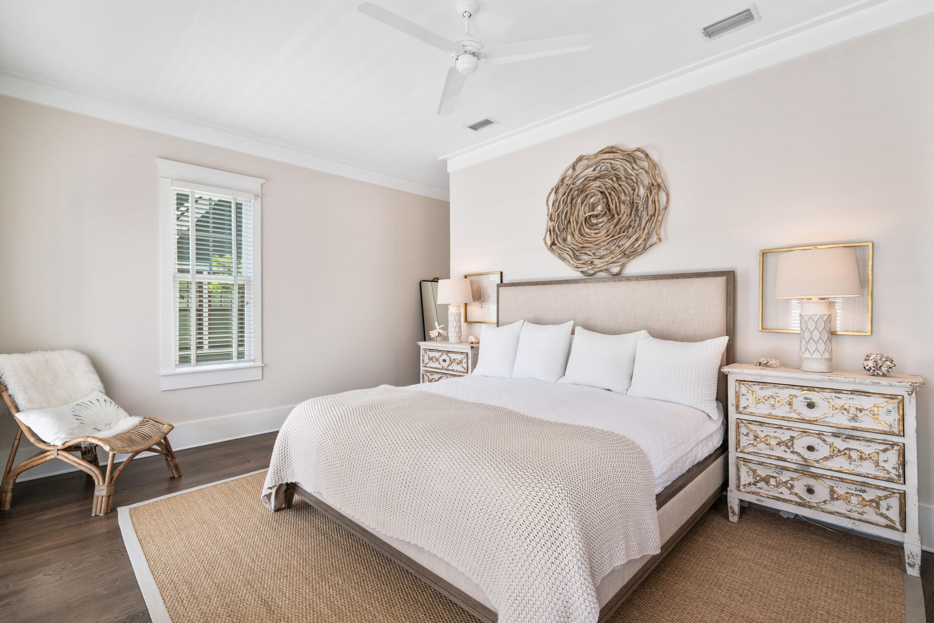 10 Coopersmith Lane Inlet Beach, FL 32461 - Photo 38 of 69 a bedroom with a bed a chair and a window