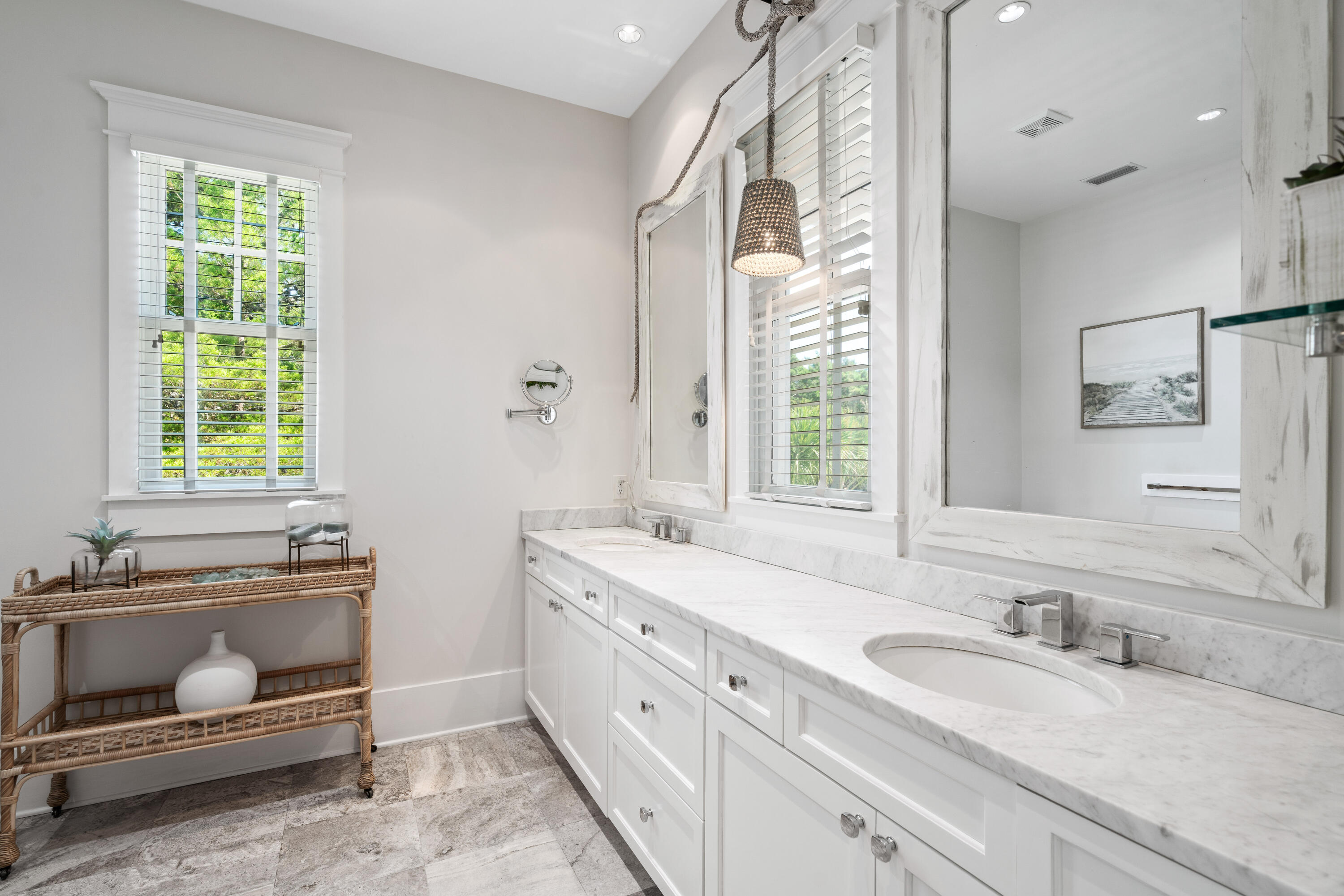 10 Coopersmith Lane Inlet Beach, FL 32461 - Photo 40 of 69 a bathroom with a granite countertop sink and a window