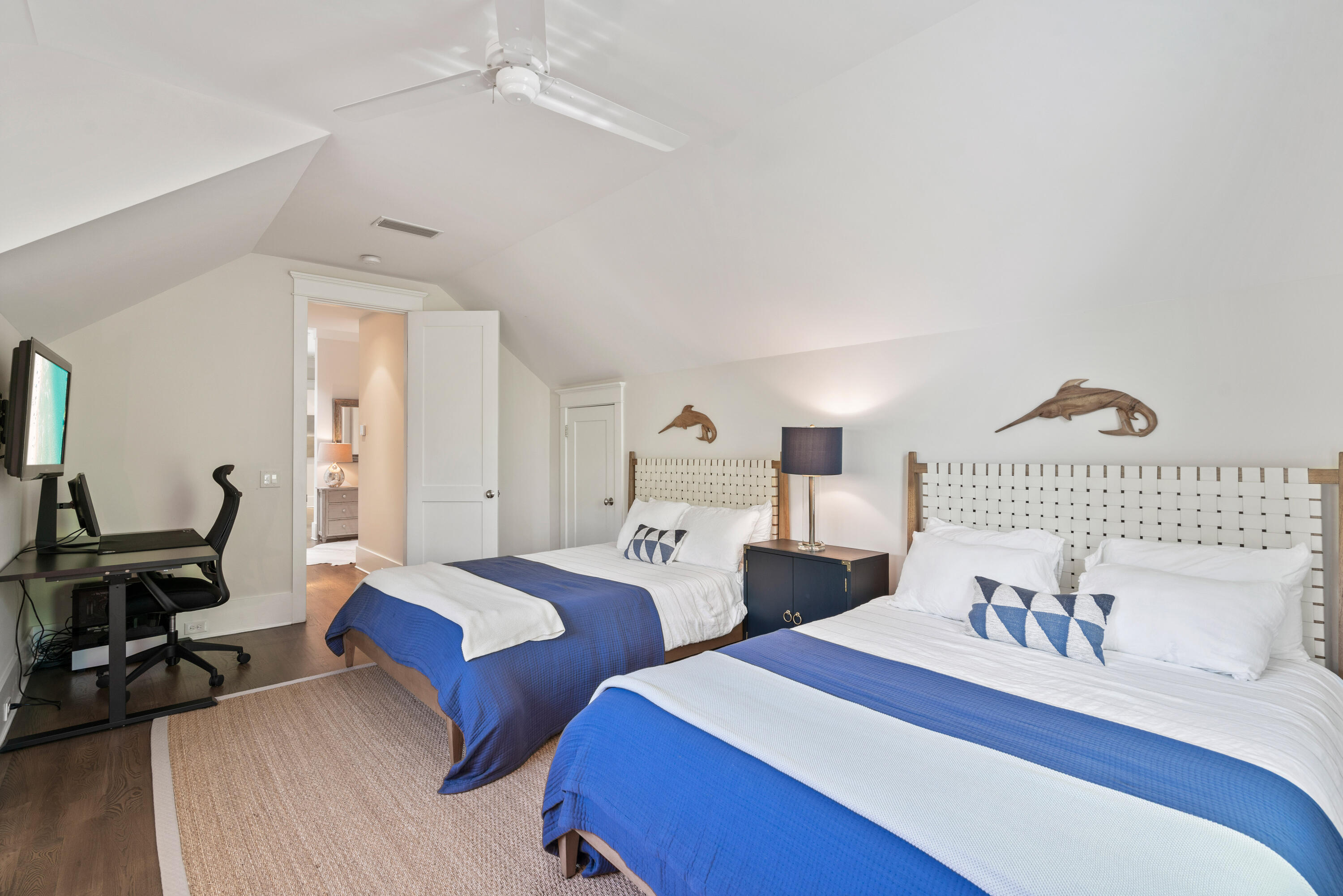 10 Coopersmith Lane Inlet Beach, FL 32461 - Photo 48 of 69 a bedroom with two beds and painting on the wall