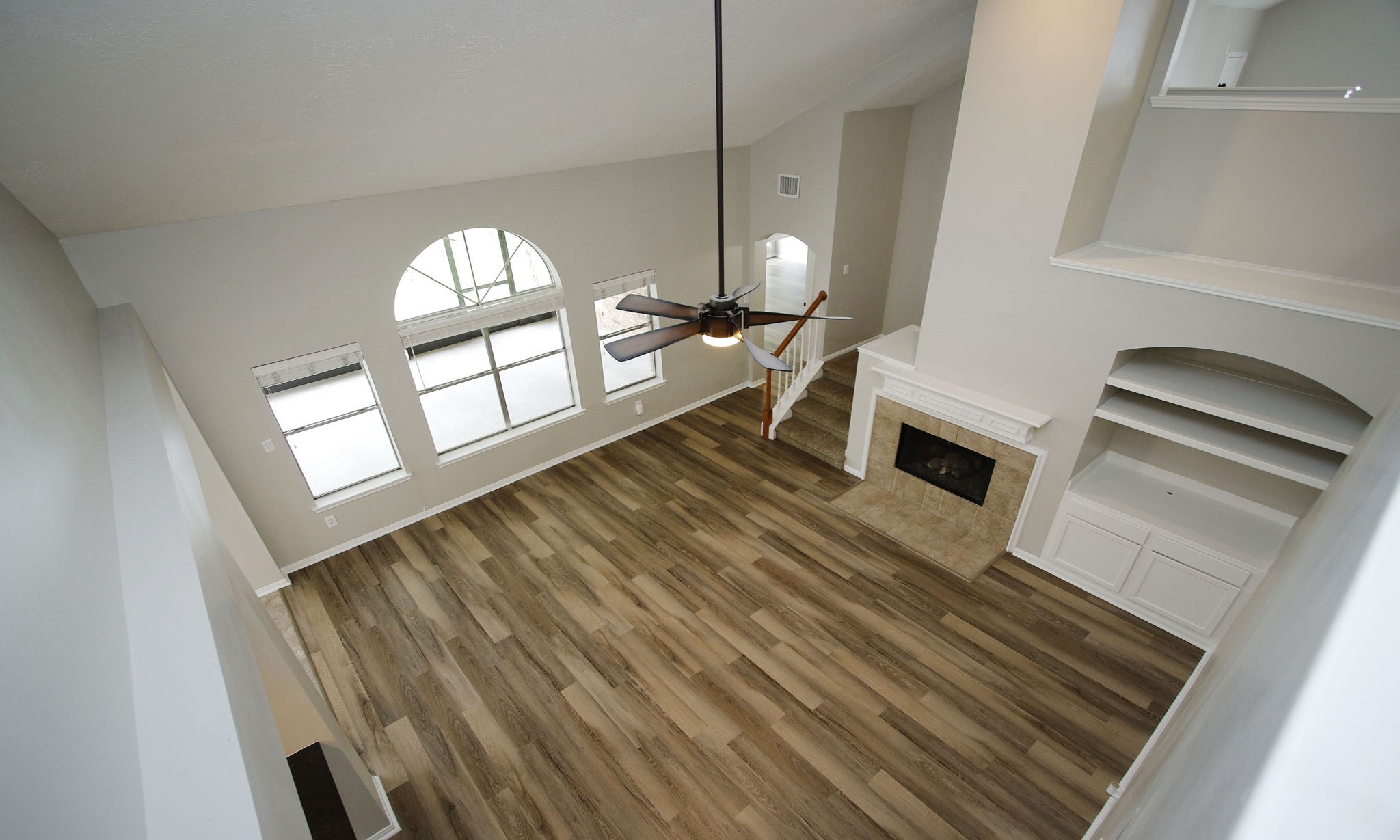 1915 West Welsford Drive Spring, TX 77386 - Photo 32 of 48 a view of a livingroom with furniture and a floor to ceiling window