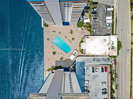 a view of city with ocean