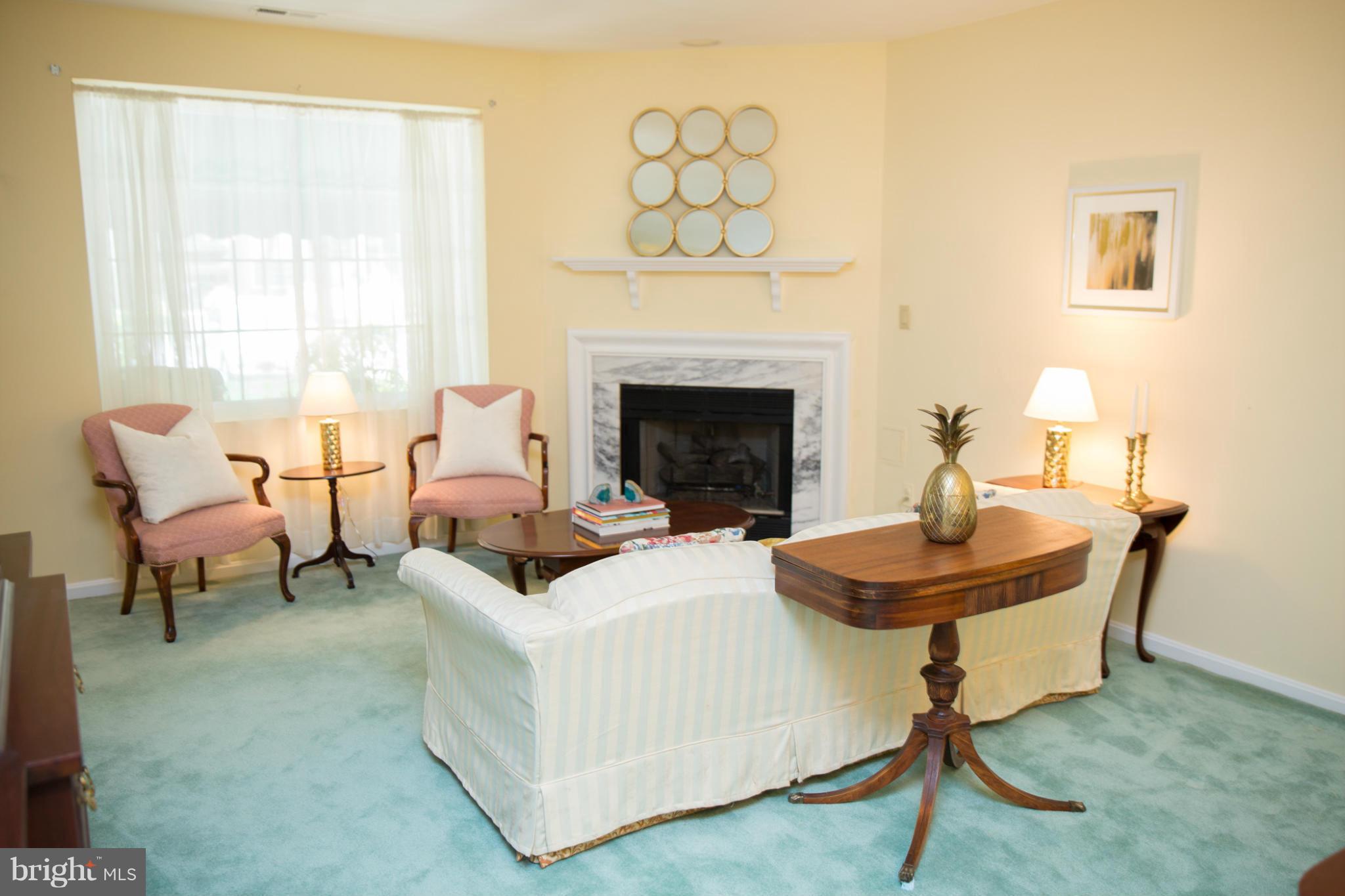 402 Kilree Road, Unit 101 Lutherville-Timonium, MD 21093 - Photo 8 of 23 Living Room w/ Gas Fireplace
