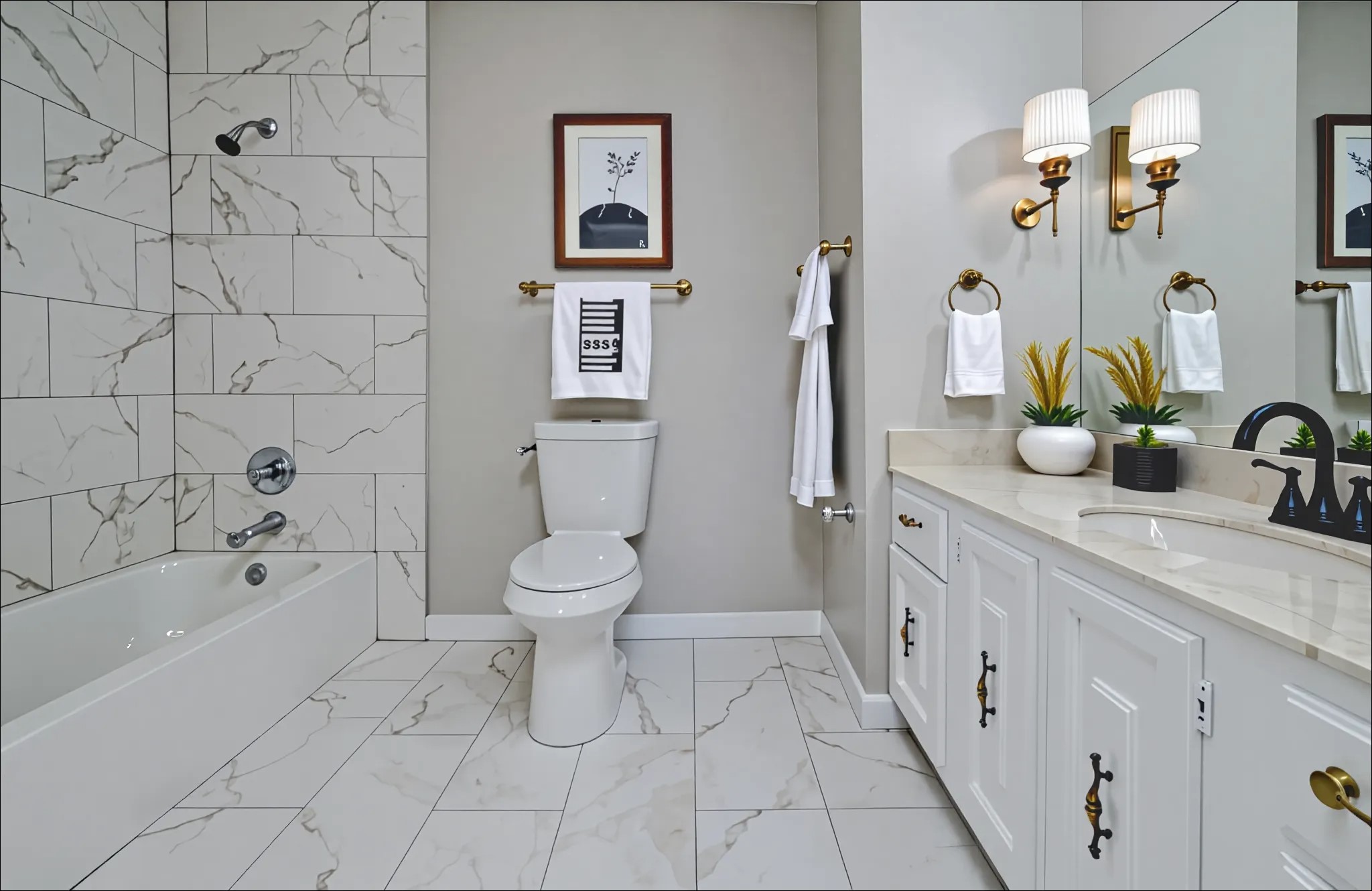 9495 Fondren Road Houston, TX 77074 - Photo 17 of 27 Virtual Staged - Primary bathroom