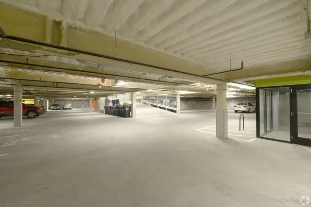 a view of a car garage