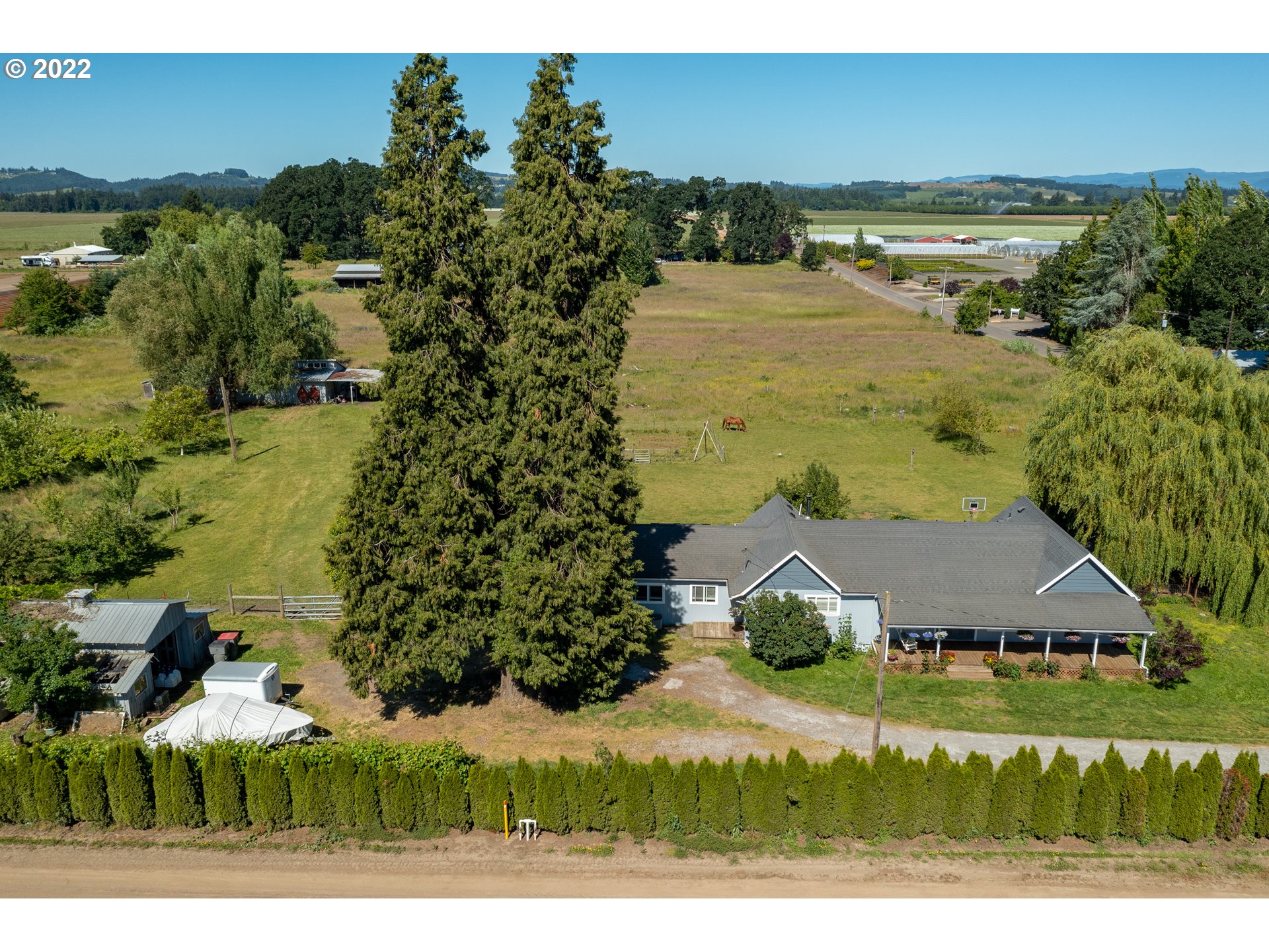 16041 Southeast Unionvale Road Dayton, OR 97114 - Photo 1 of 31 an aerial view of residential houses with outdoor space