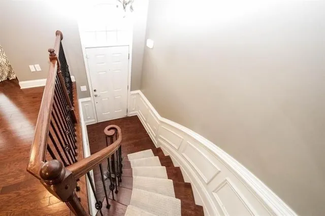 a view of a staircase