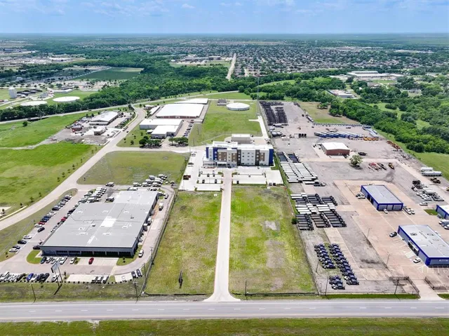 an aerial view of a city