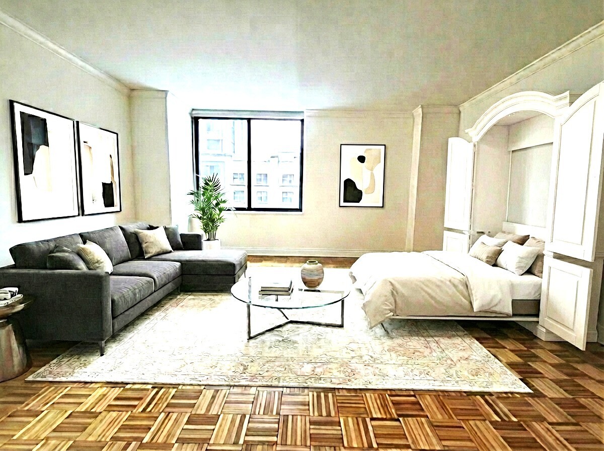 400 East 90th Street, Unit 4D Manhattan, NY 10128 - Photo 2 of 12 a living room with furniture and a rug