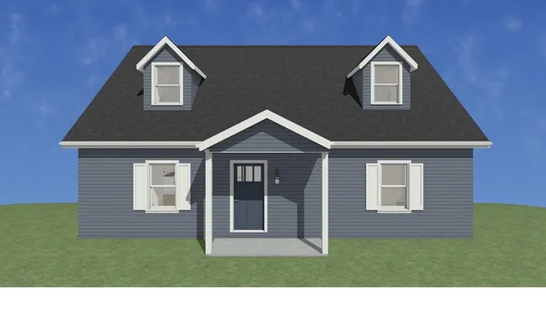 a view of front of a house with a yard
