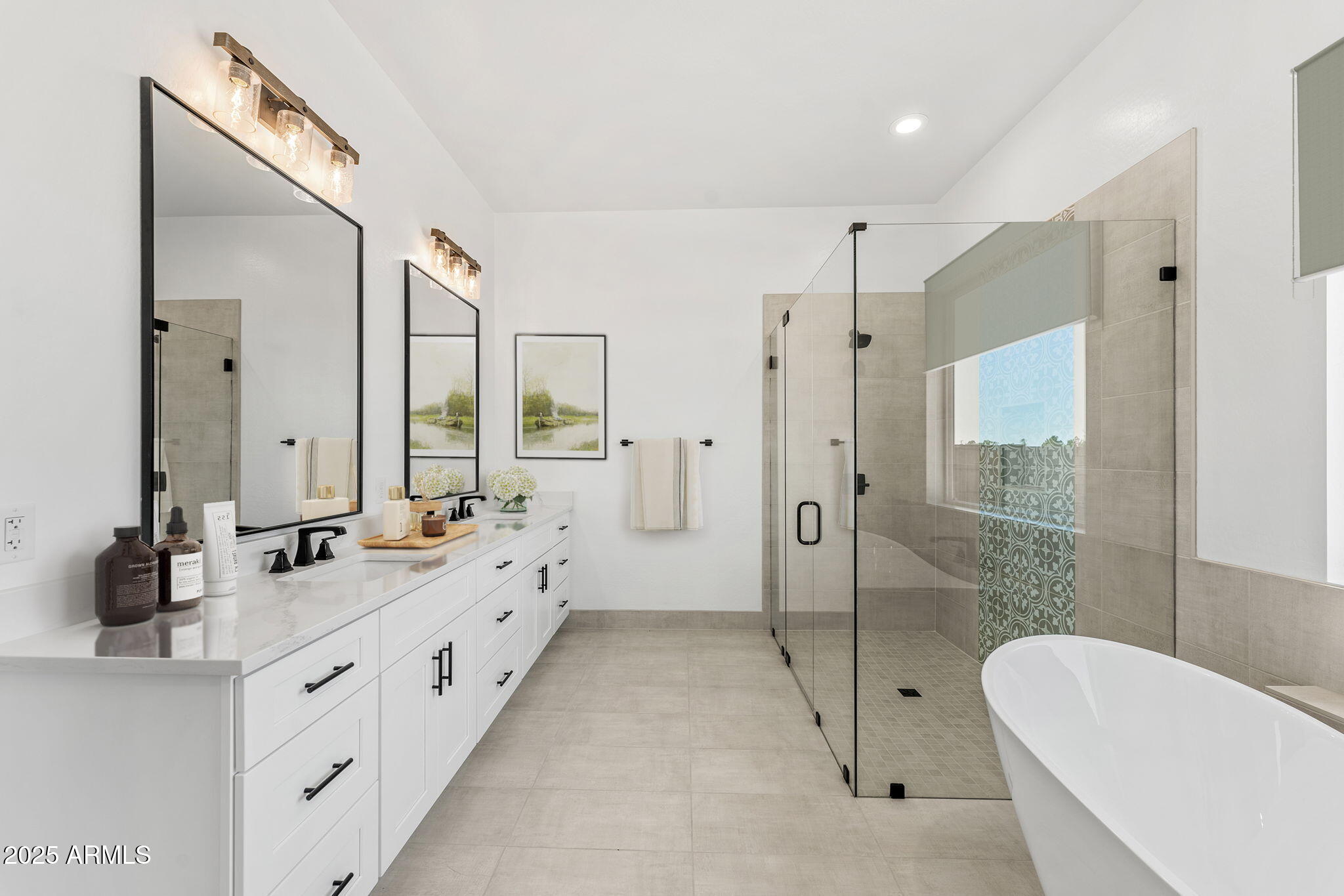 17083 East Dl Lane Rio Verde, AZ 85263 - Photo 11 of 22 a spacious bathroom with a double vanity sink toilet mirror and bathtub