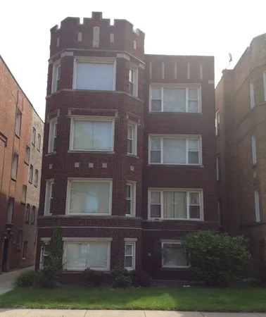 a front view of a building