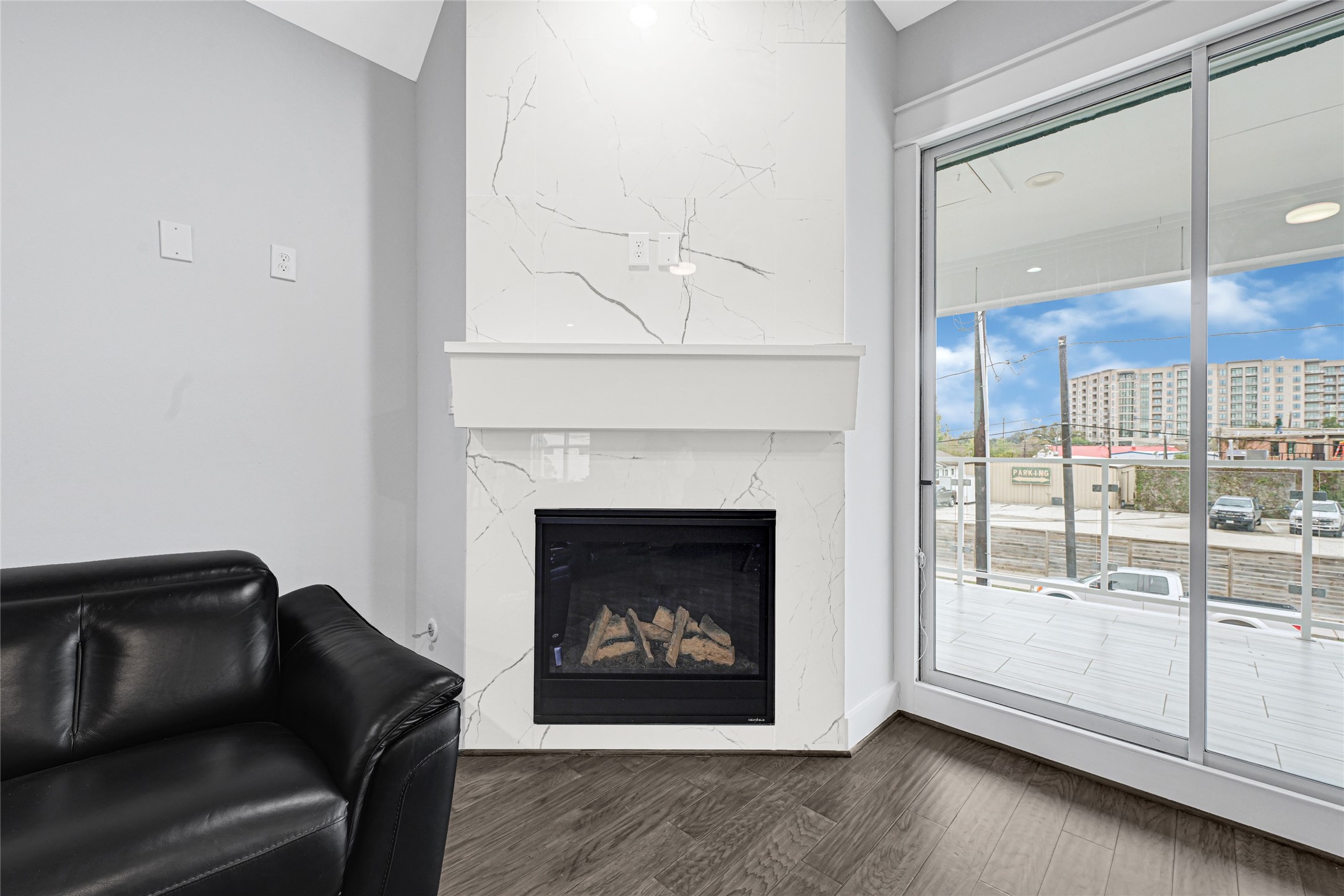 6118 Truro Street Houston, TX 77007 - Photo 15 of 39 a living room with furniture and a fireplace