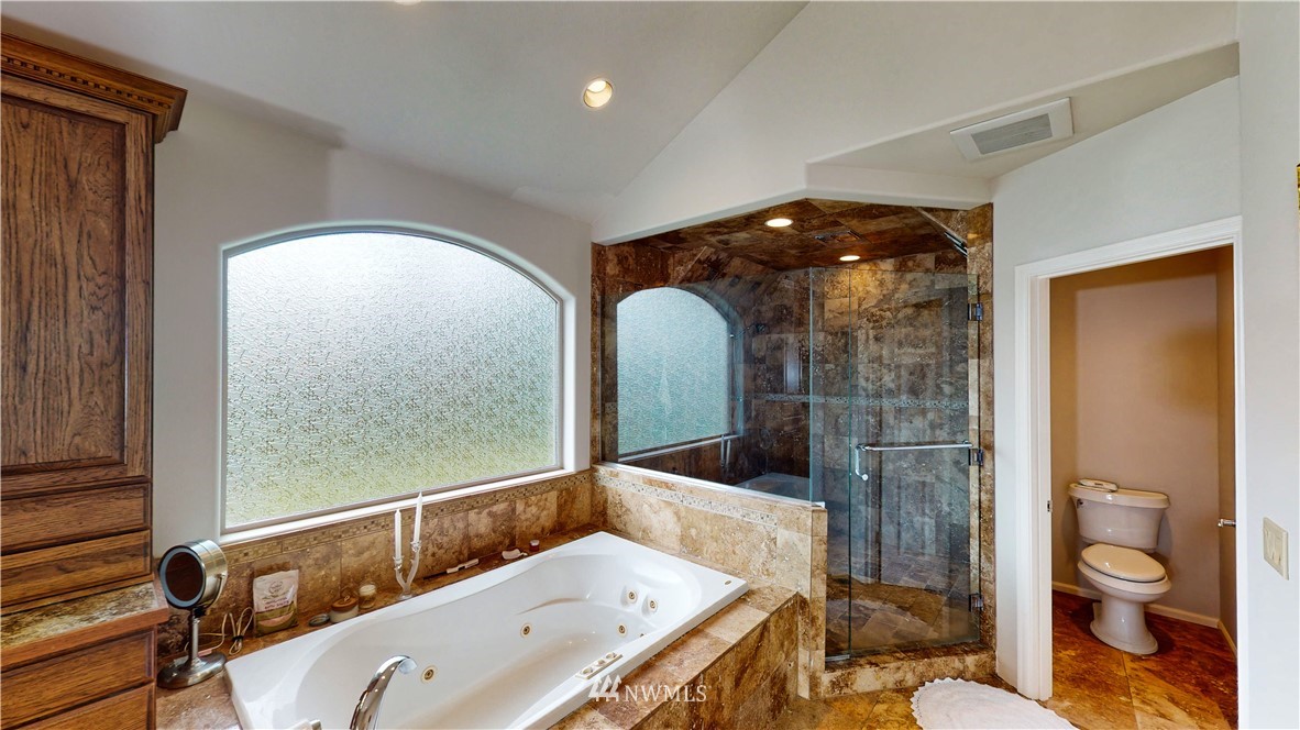 4830 Fobes Road Snohomish, WA 98290 - Photo 23 of 35 a bathroom with a sink a toilet and shower