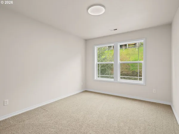 an empty room with a window