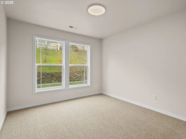 an empty room with a window