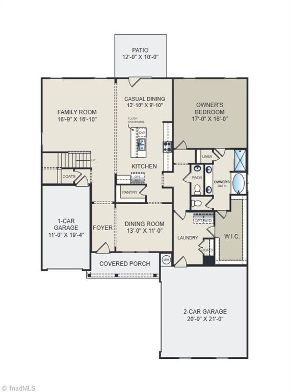 5505 Glad Acres Road Pfafftown, NC 27040 - Photo 2 of 3 Hickory plan 1st floor