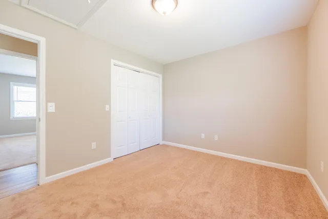 an empty room with an entryway