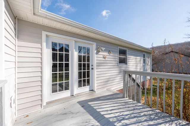 a view of a house with a balcony