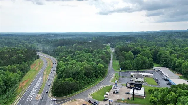 an aerial view of multiple house