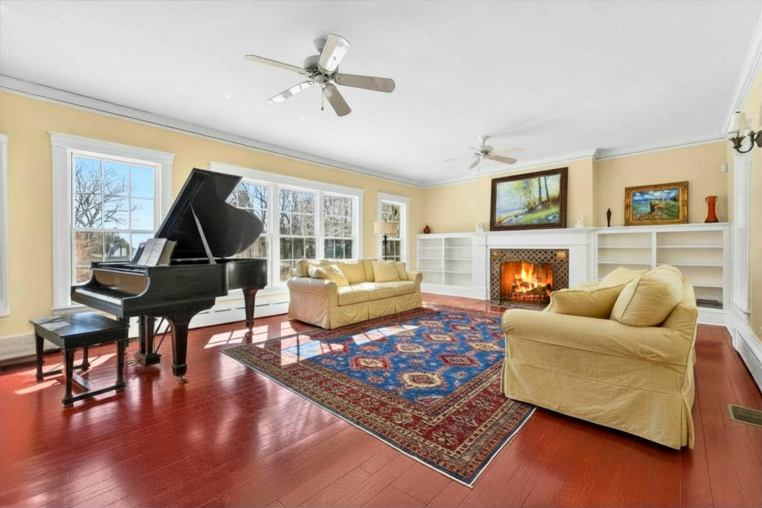 127 Foreside Road Falmouth, ME 04105 - Photo 26 of 59 great room piano fireplace