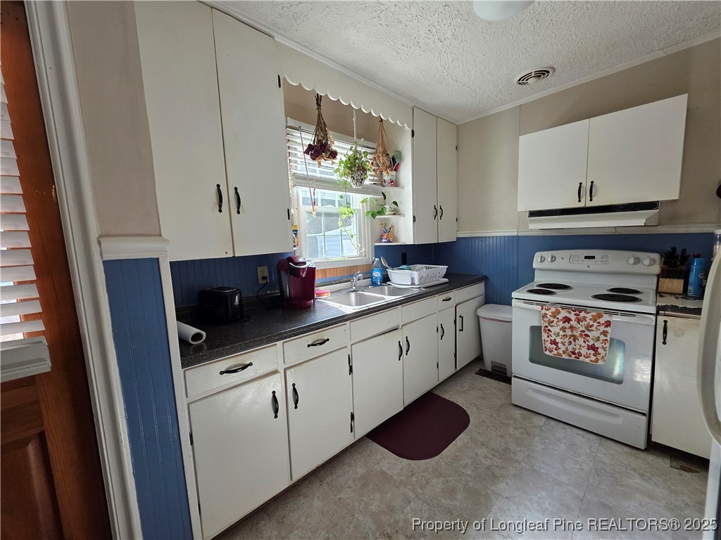 124 North Wright Street Raeford, NC 28376 - Photo 10 of 17 a kitchen with a stove a sink and a window