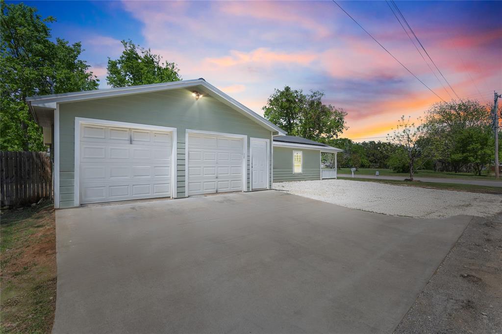 front view of a house with a garage