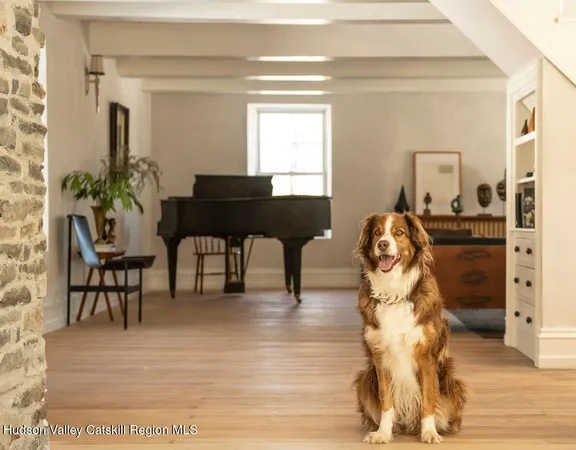 a workspace with furniture and window