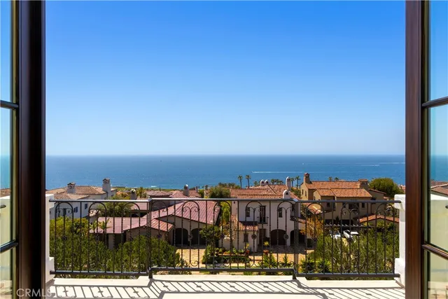 a view of a city from a balcony
