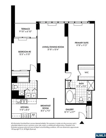 $4,350 | 800 Palisade Avenue, Unit 1502, Fort Lee, NJ 07024